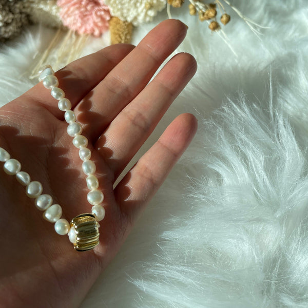 Ariann Charm Pearl Necklace