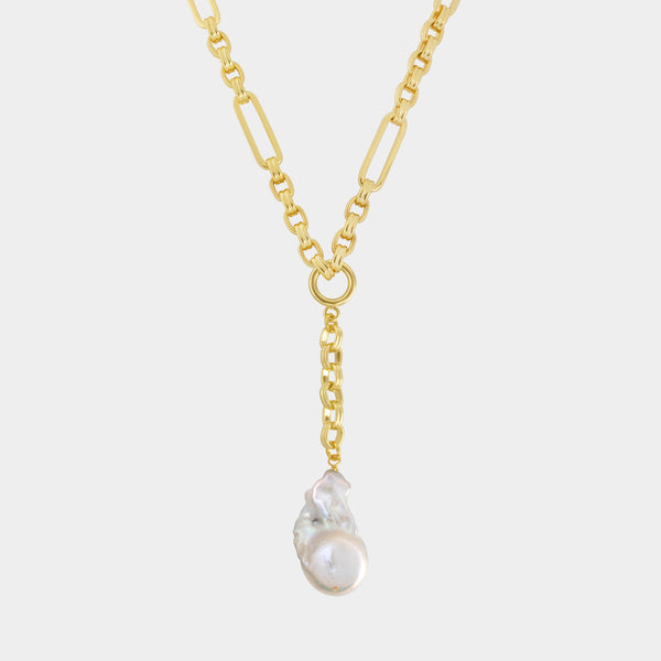 Amari Baroque Drop Necklace