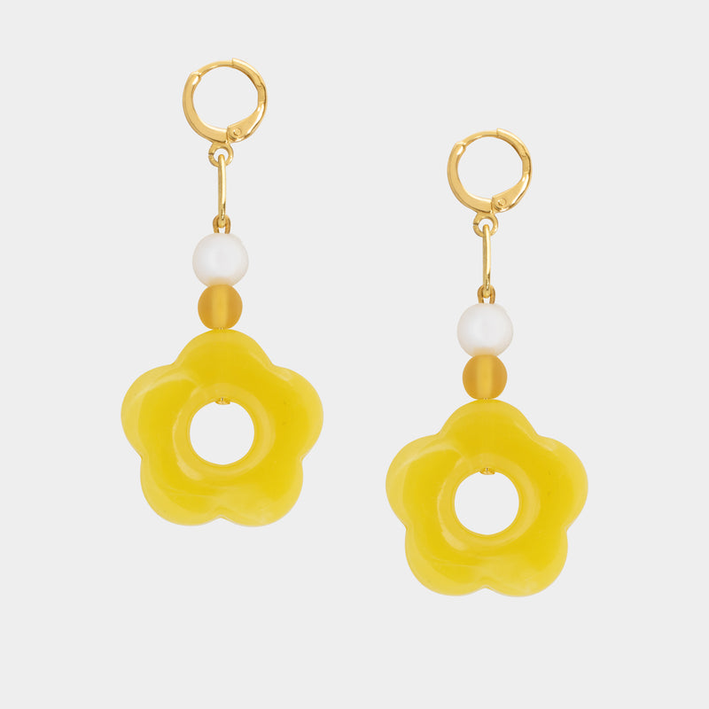 Bethany Chain Floral Earrings