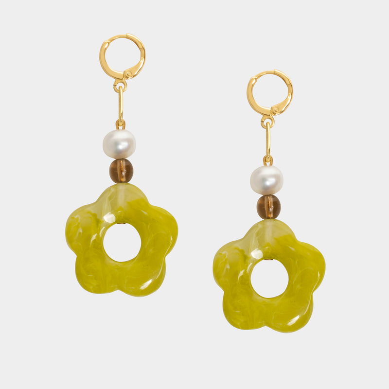 Bethany Chain Floral Earrings