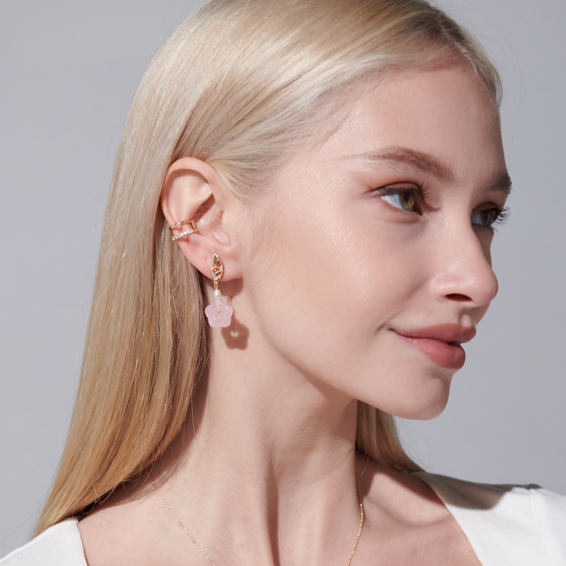 Monarch Pearl Floral Earrings
