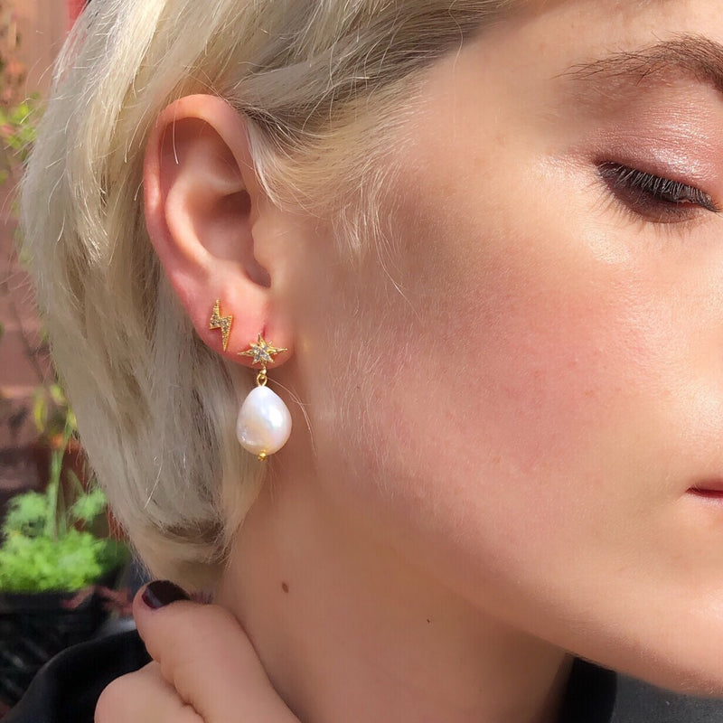 Aries Pearl Earrings