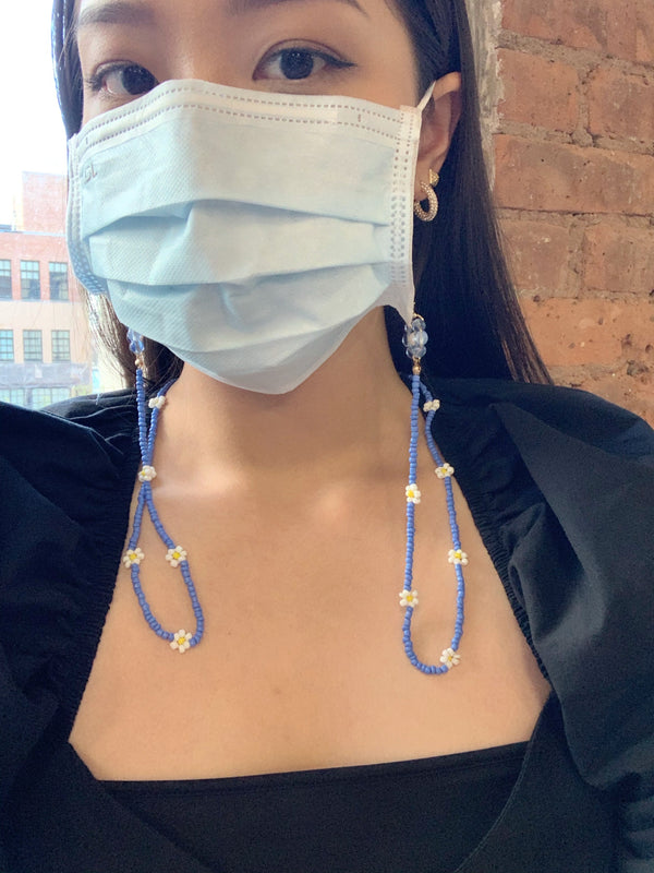 Brisa Fleur Mask Chain/blue