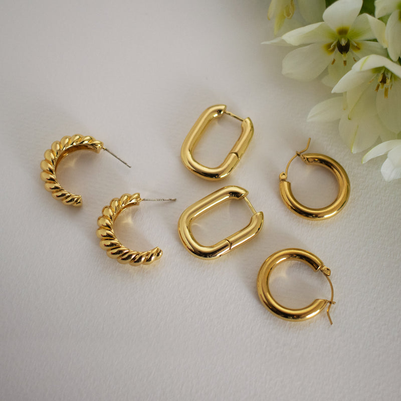 Aisha Twisted C earrings