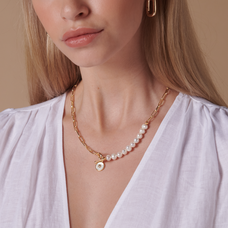 Aube Petite Pearl Necklace