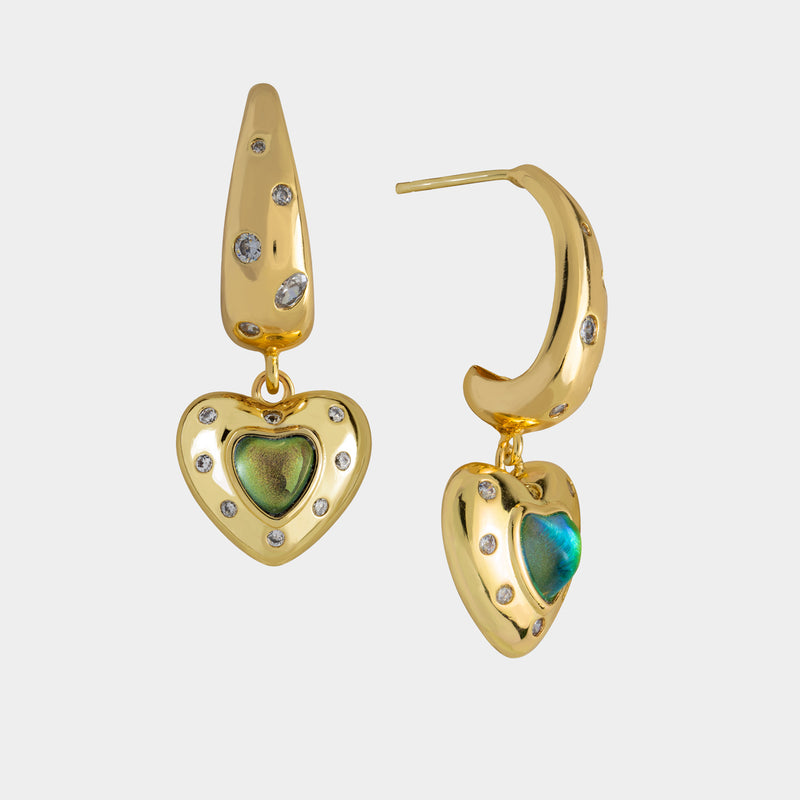 Amila CZ Heart Earrings