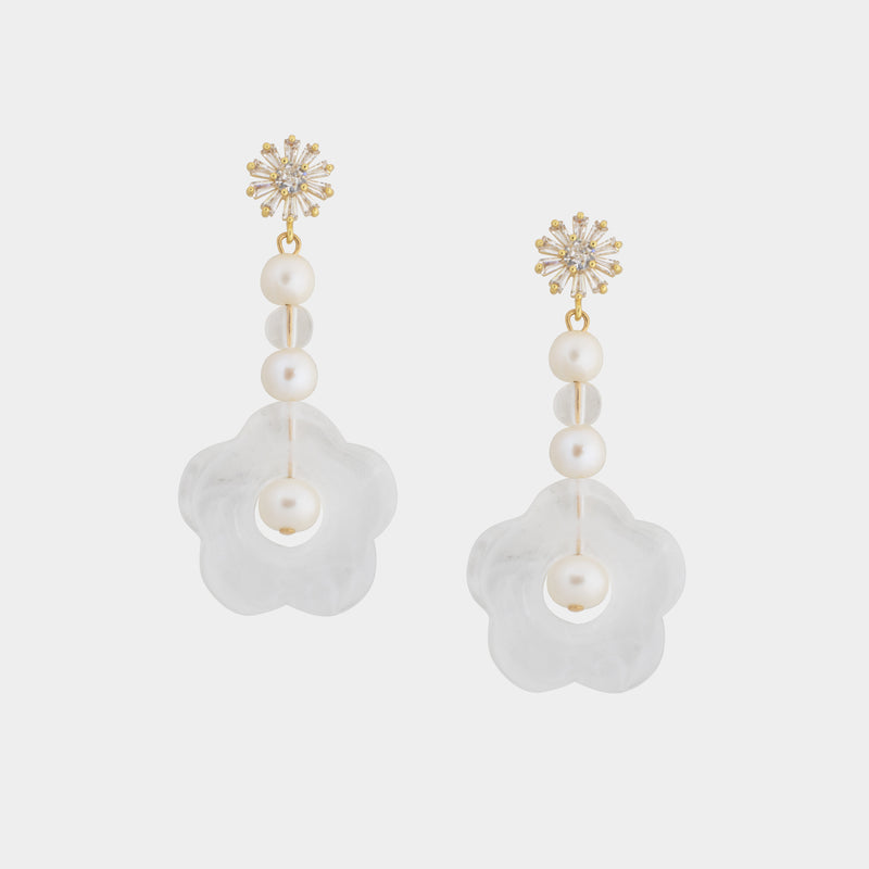 Bethany Drop Floral Earrings