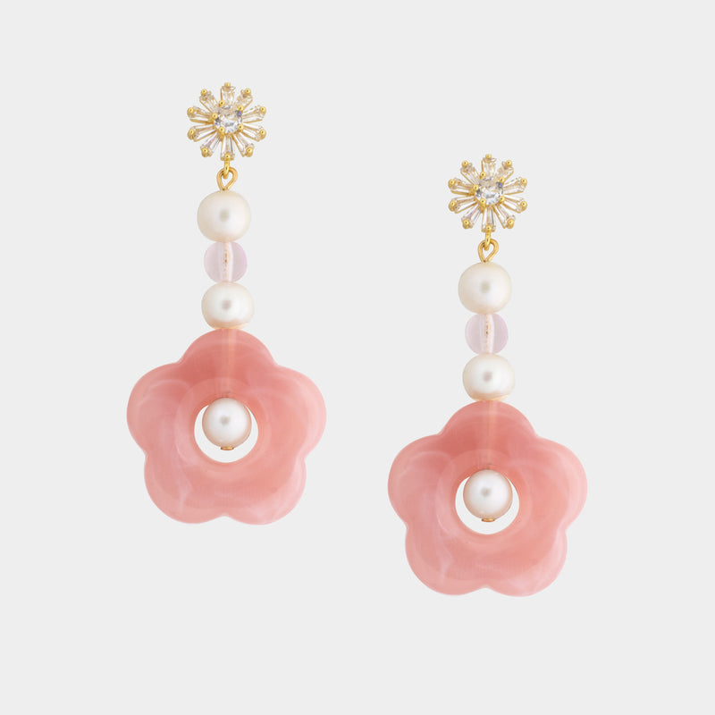 Bethany Drop Floral Earrings