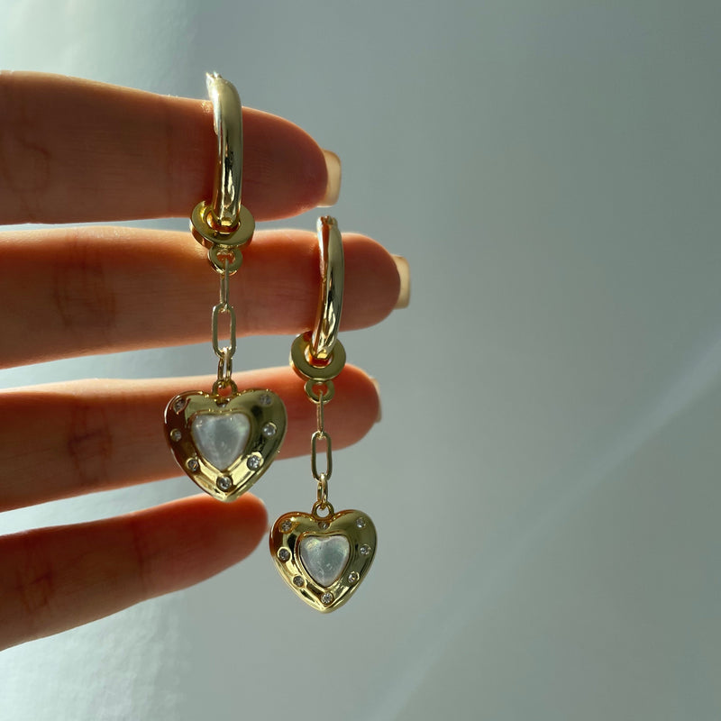 Ami Link Charm Earrings