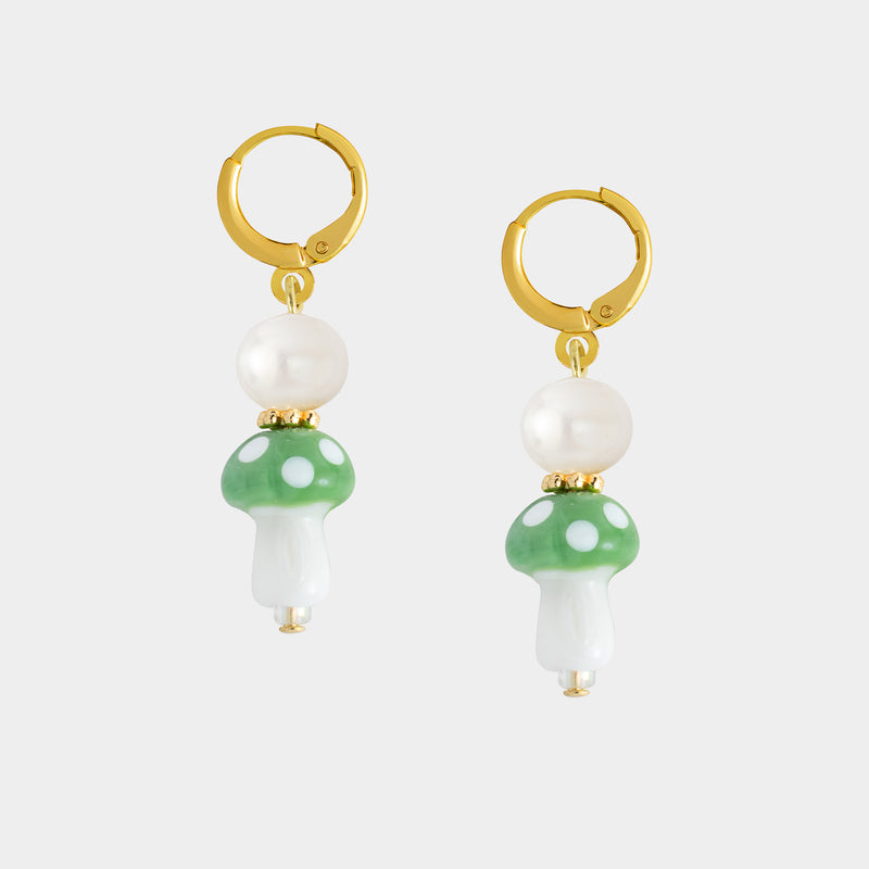 Gio Pearl Mushroom Hoops