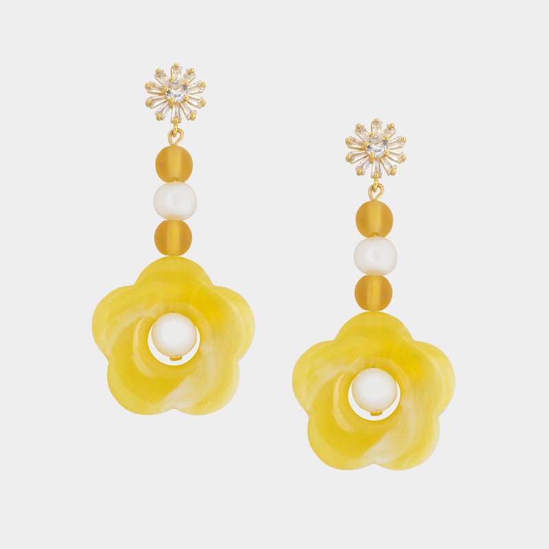 Bethany Drop Floral Earrings