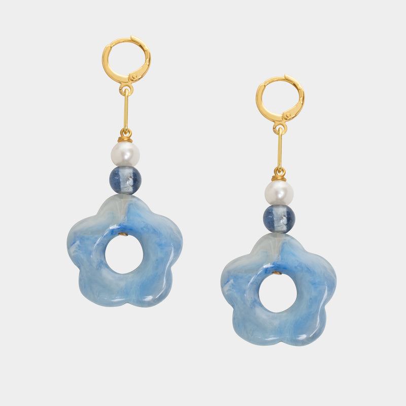 Bethany Chain Floral Earrings