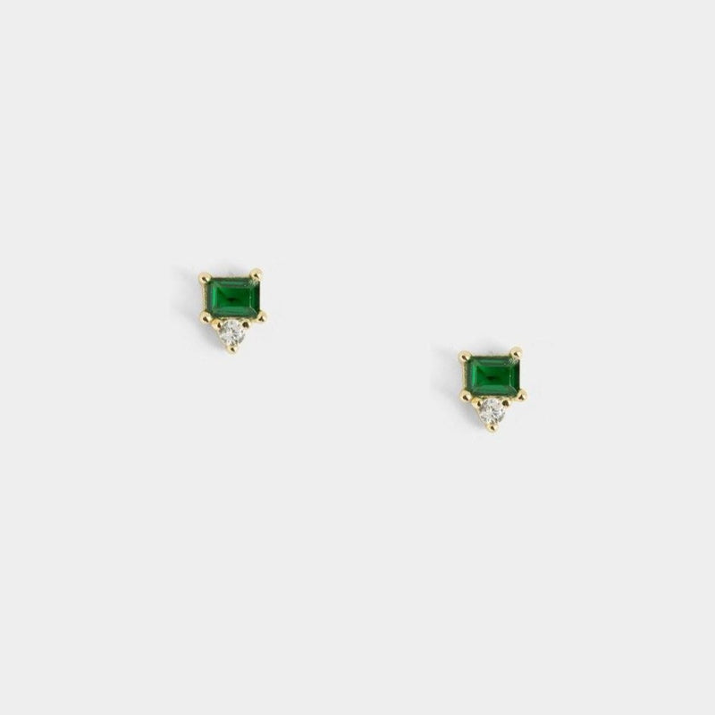 Bel Emerald Studs