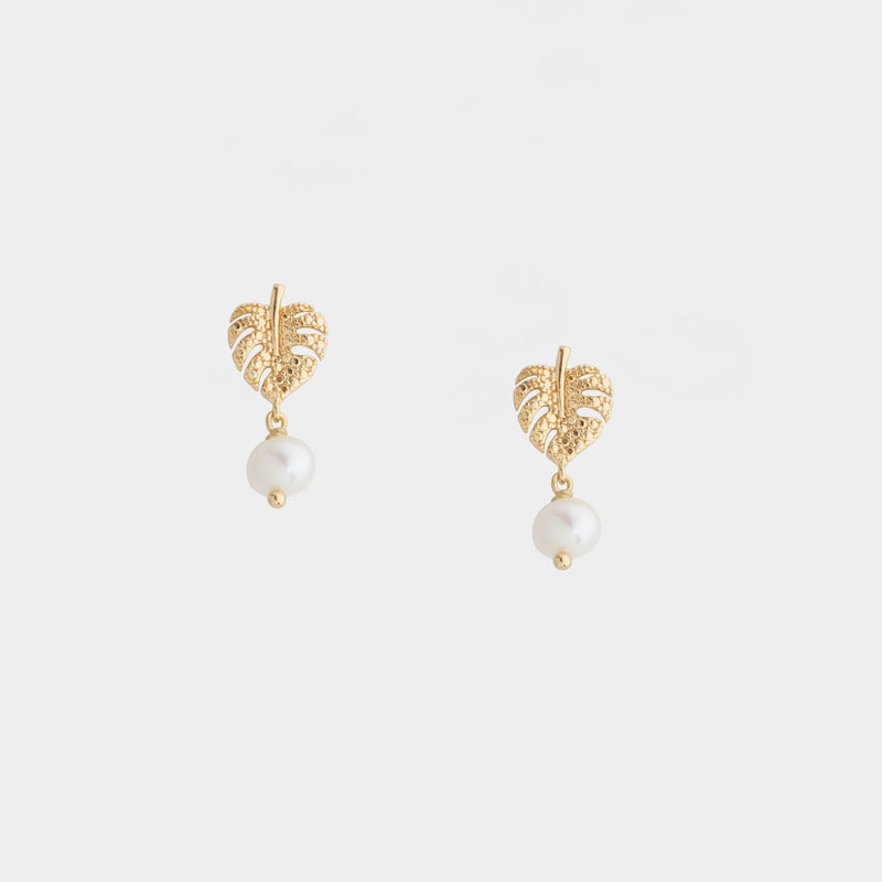 Monstera Tiny Earrings