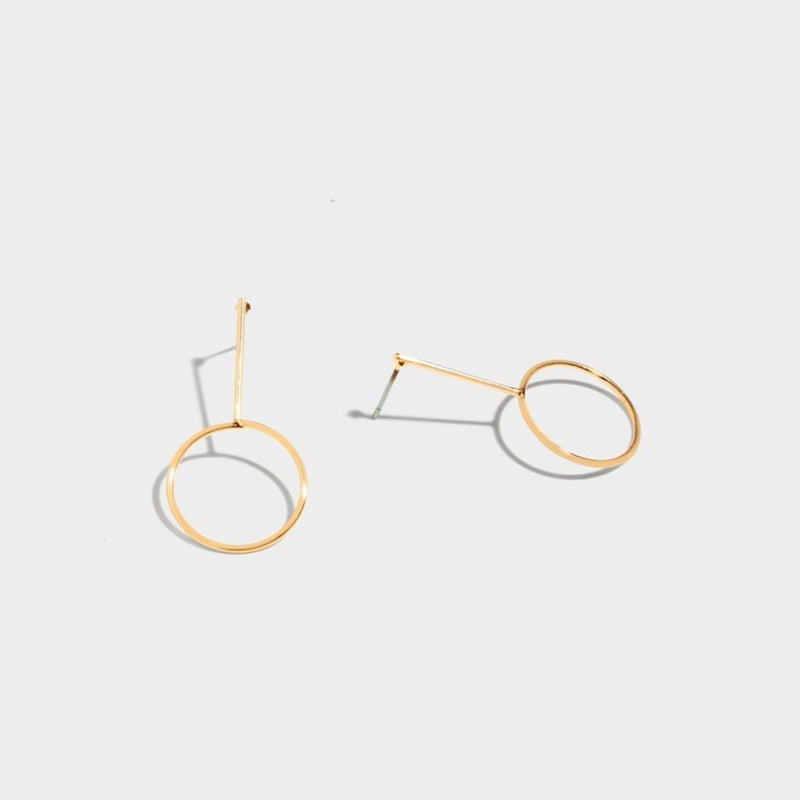 Bar Circle Earrings