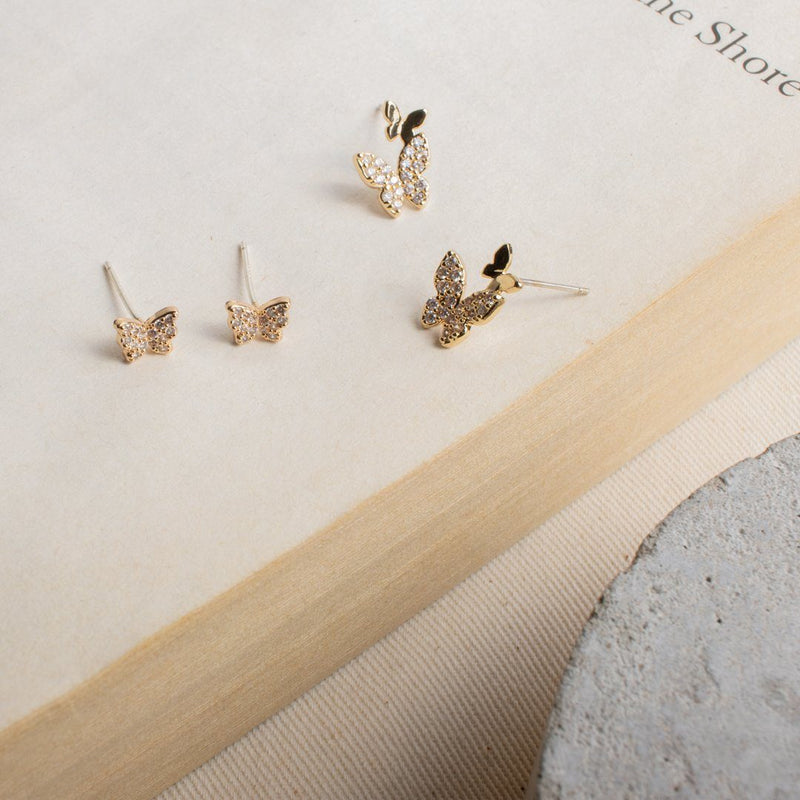 Tiny Butterfly Studs