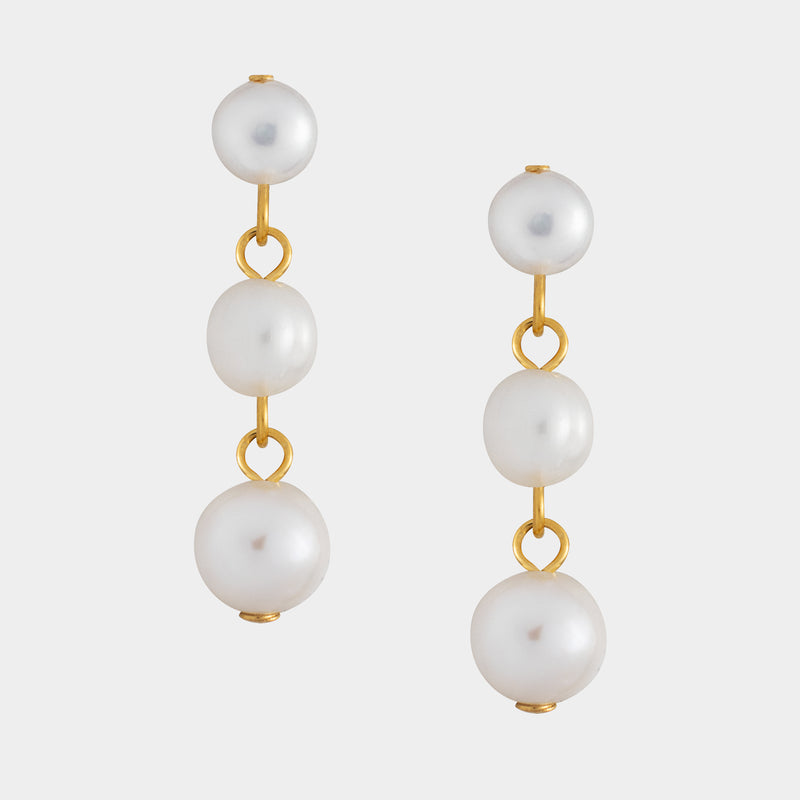 Vega Pearl Dangling Earrings